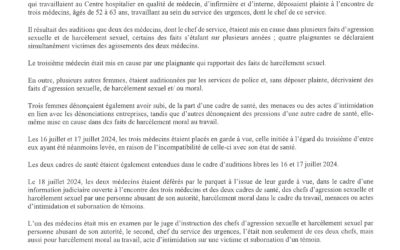 Communiqué de presse du 19 juillet 2024